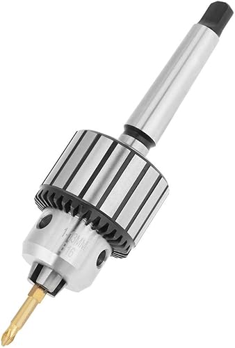 Miniatura 8 de Portabrocas con llave de mandril y MT2 Arbo, portabrocas de torno de 0.039-0.512 in con bielas MT2 para centrar perforación roscado operación de