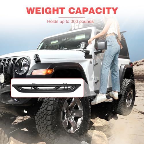 Estribos para Jeep Wrangler JL 2018-2024 2 puertas Negros miniatura 5