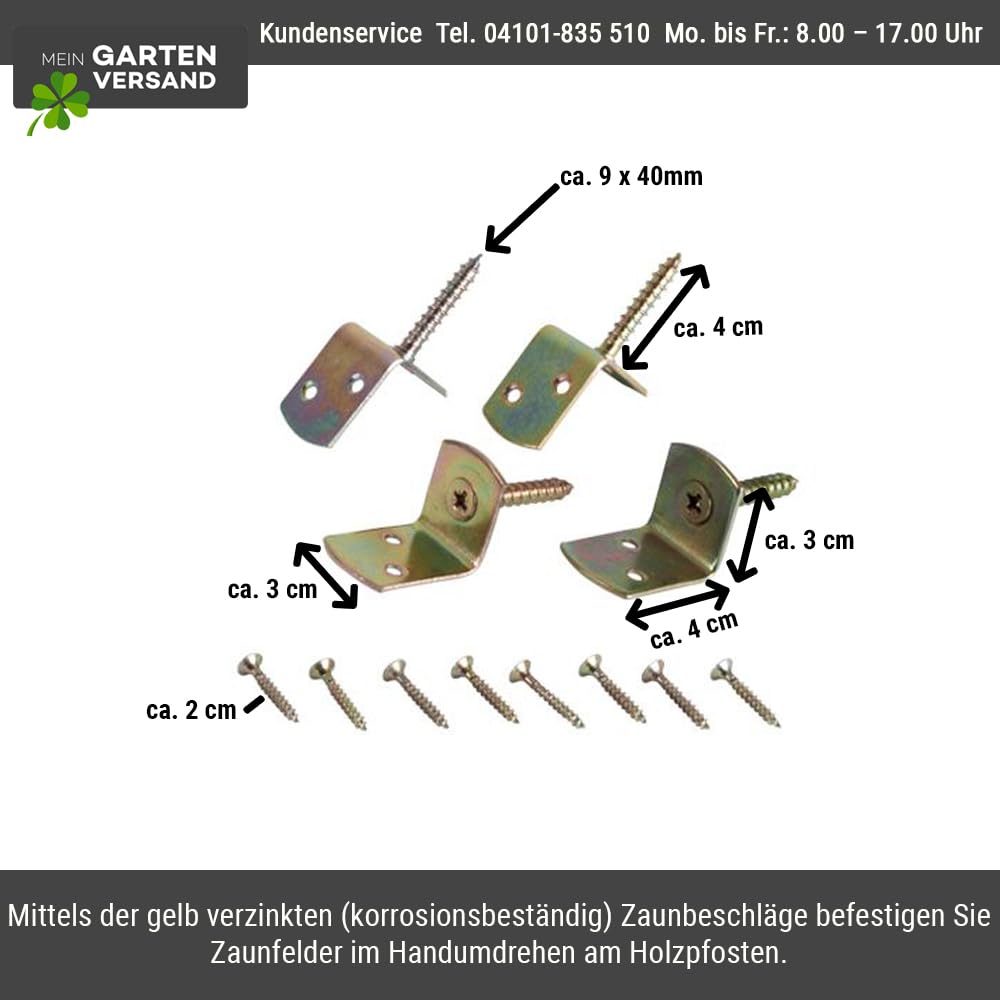 Pack Of 24 L-shaped Fence Panel Brackets Made Of Galvanised Metal Yellow In Colour Vidaxl