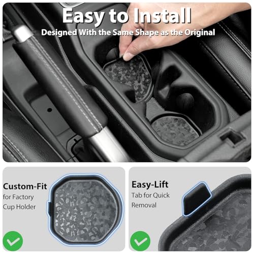 Portavasos para Jeep Wrangler JL JLU 2018-2026 y Gladiator JT 2020-2026 miniatura 3