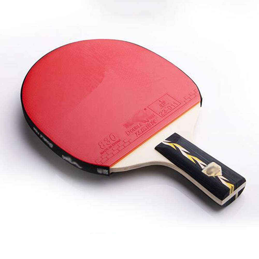 Tuta da Ping Pong, 7 Strati di Legno, Racchetta Sportiva da Ping Pong, per Principianti, Bambini/Racchetta Doppia/Manico Corto
