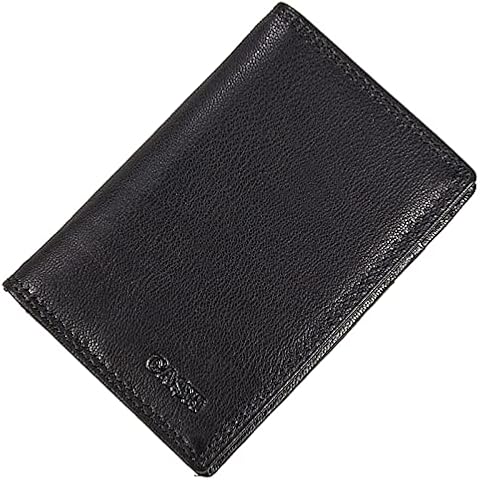 GoBago Ausweisetui Leder Ausweismappe Ausweishülle Dokumentenhülle Kreditkartenetui schwarz Cover