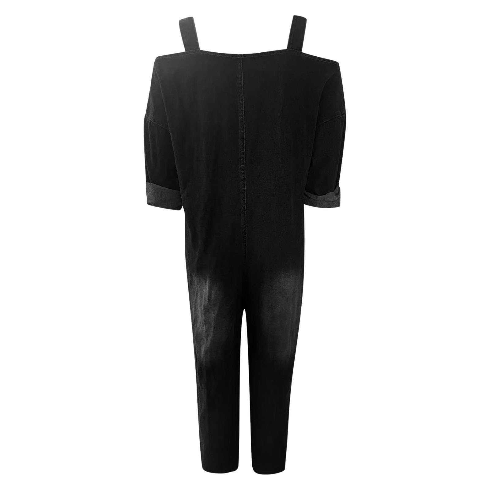 Mono vaquero para mujer, con bolsillos, mono elegante, retro, vaquero, estilo vintage, estilo vaquero, largo