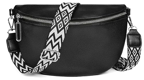 HLEIUKT Umhängetasche Damen Klein, Crossbody Bag Damen Breiter Gurt,...