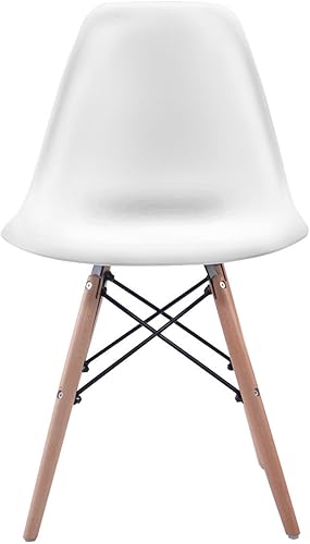 Miniatura 8 de COSTWAY Juego de 4 sillas de comedor, estilo Eiffel DSW, estilo moderno de mediados de siglo, silla de plástico moldeado para cocina, comedor, sala