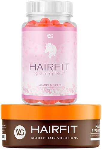 HAIRFIT KIT Mascarilla repolarizante con vitamina E y aminoácidos  gomitas de crecimiento del cabello vitaminas para un cabello más fuerte disponible en Yaxa Colombia