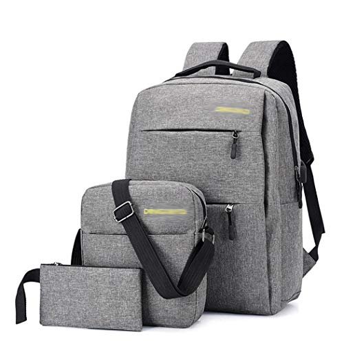 MelysEU 3 Unids/pack Mochila Conjunto de Cartera de Bolso de Hombro Bolsa de viaje de Estilo Simple para Hombres de Negocios Mochilas tipo Mochila de tres piezas