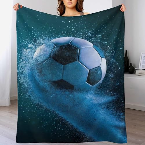 Manta de franela de fútbol 180x200 cm suave para sofá 2