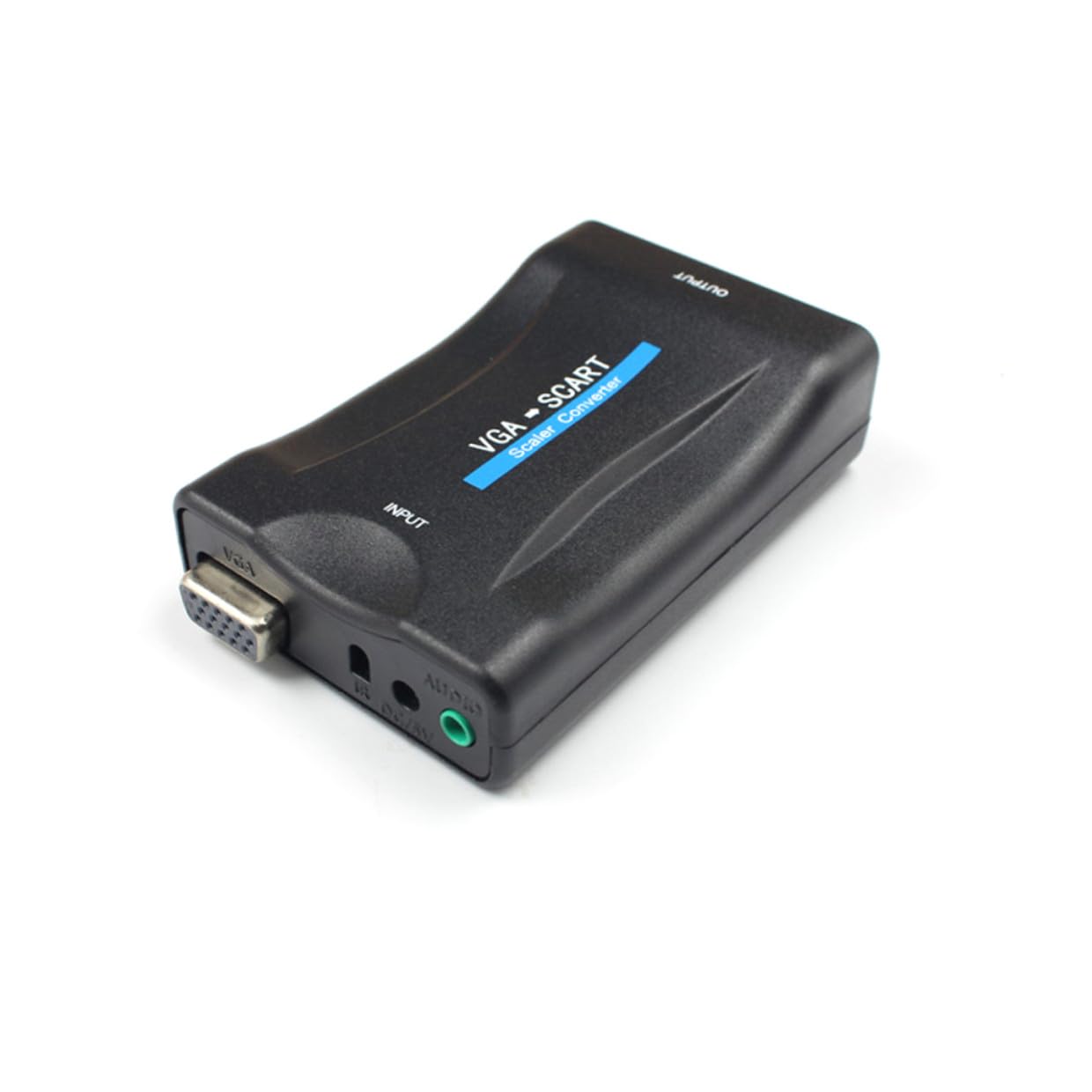 SHINEOFI Adaptateur Vga vers Scart Convertisseur sans pour Scart Compatible Ntsc Pal et Pratique à Transporter