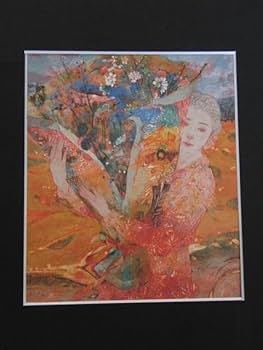 北小路紅女、【春は花】、希少な額装用画集より、美品、新品額装付 北小路紅女、【春は花】、希少な額装用画集より、美品、新品
