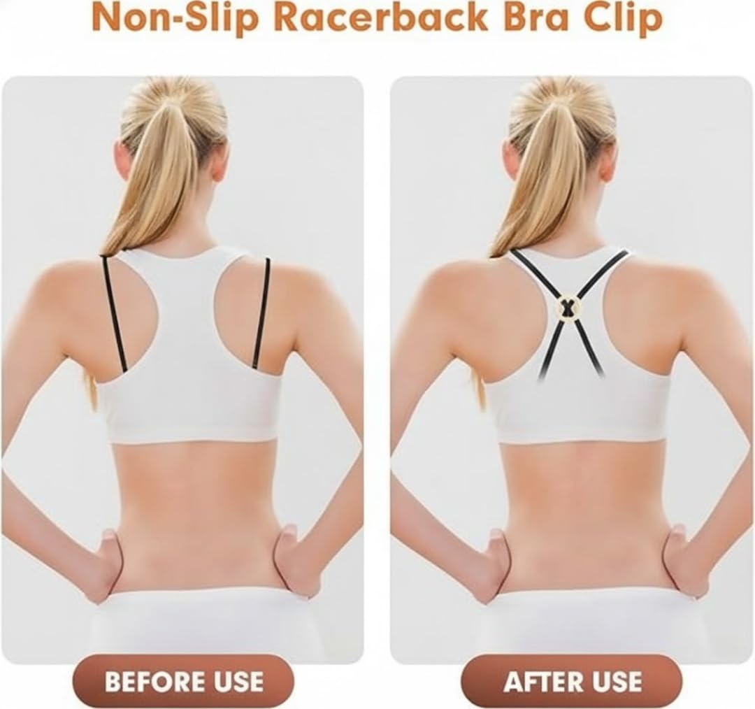 Enclave Razor Clips Bra Strap - Clips Racer Back Conceal Straps Cleavage, Bra Strap clip holder hook, Anti Slip Bra strap holder, Free Size (SET OF 3) (MIX, ROUND SHAPE) - Image 6 thumbnail