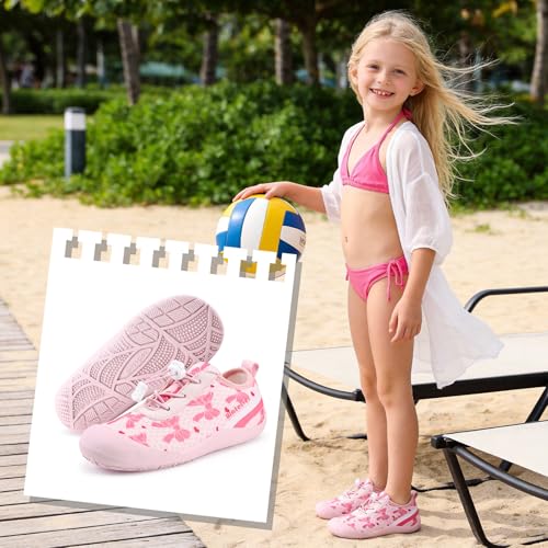 Image of WateLves Wide Toddler Water Shoes Kids Barefoot Athletic Sneakers Girls Boys Quick Dry Aqua Socks for Beach Hiking Swim Kayak Sport Accessories, Camping Essentials