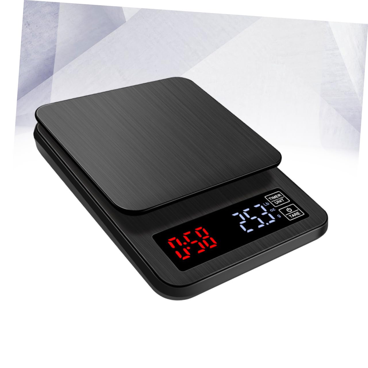 Elektronische Küchenwaage mit Timer und Präzisen Sensoren Digitale Lebensmittelwaage für Kaffee Backen und Kochen Multifunktional USB Betrieben Schwarz ohne Batterien