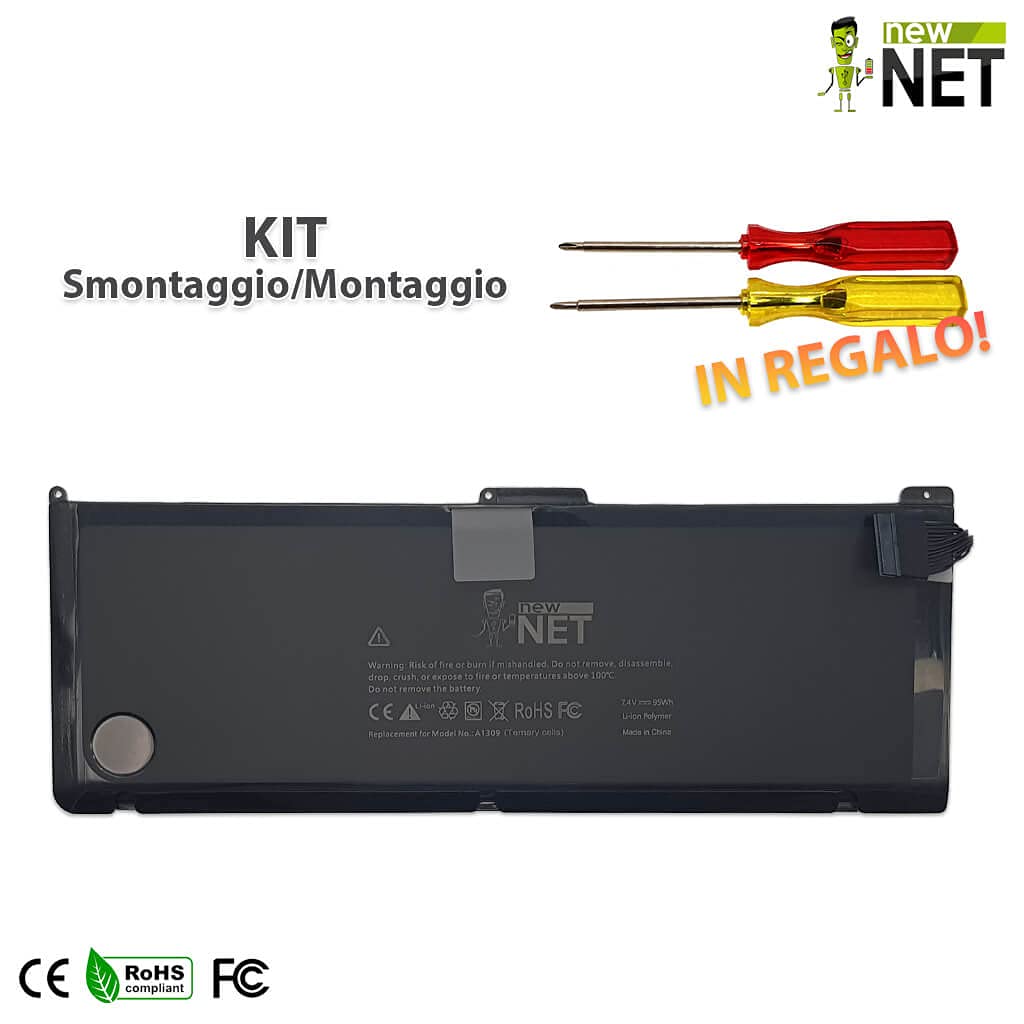 new net Batteries - Batteria [ 7.4 V - 12000 mAh - 95 Wh ] Compatibile con Mac Book PRO 17 A1309 A1297 (2009 Version)