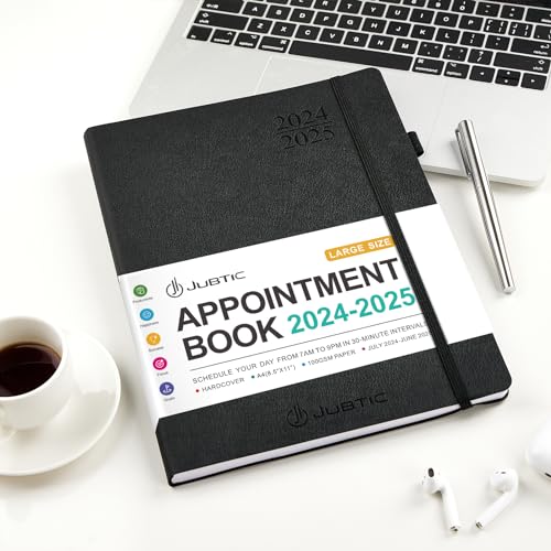Jubtic J-APPO-BLK-A4 Appointment Book 2024-2025, 8.5"X11", Jul. 2024 - Jun. 2025 Daily Weekly And Monthly Planner thumb #7
