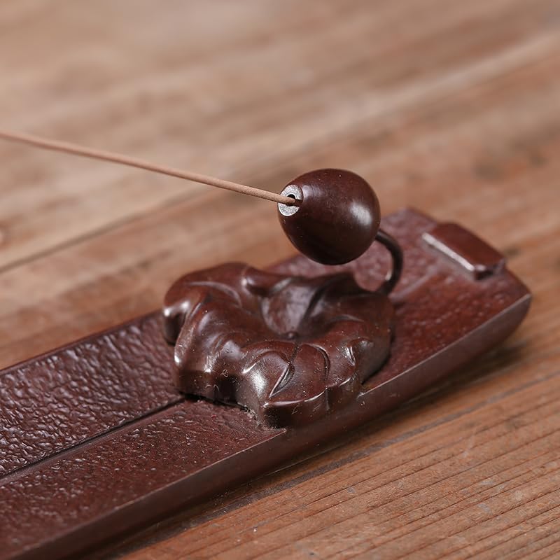 Räucherstäbchenhalter-Basis Räucherstäbchen, Räucherstäbchenhalter, Räuchergefäß aus reinem Kupfer, Lotusblatt, kreativer horizontaler, Heim-/Wohnzimmer-Ornamente