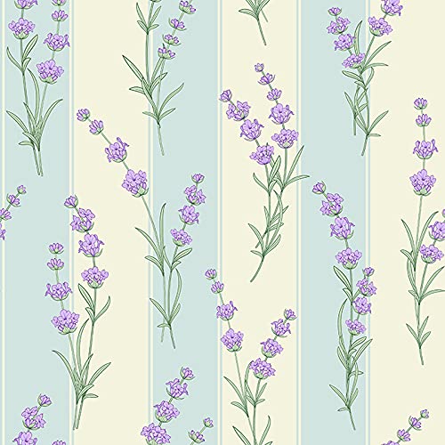 Papier peint fleurs de lavande violet 104x70cm en latex Coloray pour meuble et mur - 3