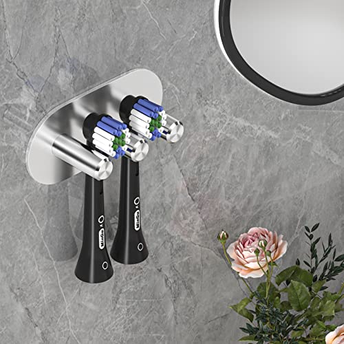 GGQ Porte-Brosse à Dents Mural sans perçage - Support de Brosse à Dents électrique en Acier Inoxydable - Support de Brosse à Dents Auto-adhésif - Support pour Brosse à Dents de Salle de Bain
