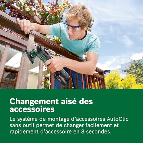 Bosch Home and Garden Outil multifonctions sans fil AdvancedMulti 18 avec set d'accessoires Livré sans batterie ni chargeur système 18V sous emballage carton 0603104000 - vue 4