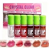 Zifeifeigs 6 Colors Moisturizing Lip Oil Liquid Lipstick Lip Gloss, Watery Lip Oil Lip Tint Stain Set, Multi-use Lip and Cheek Tint