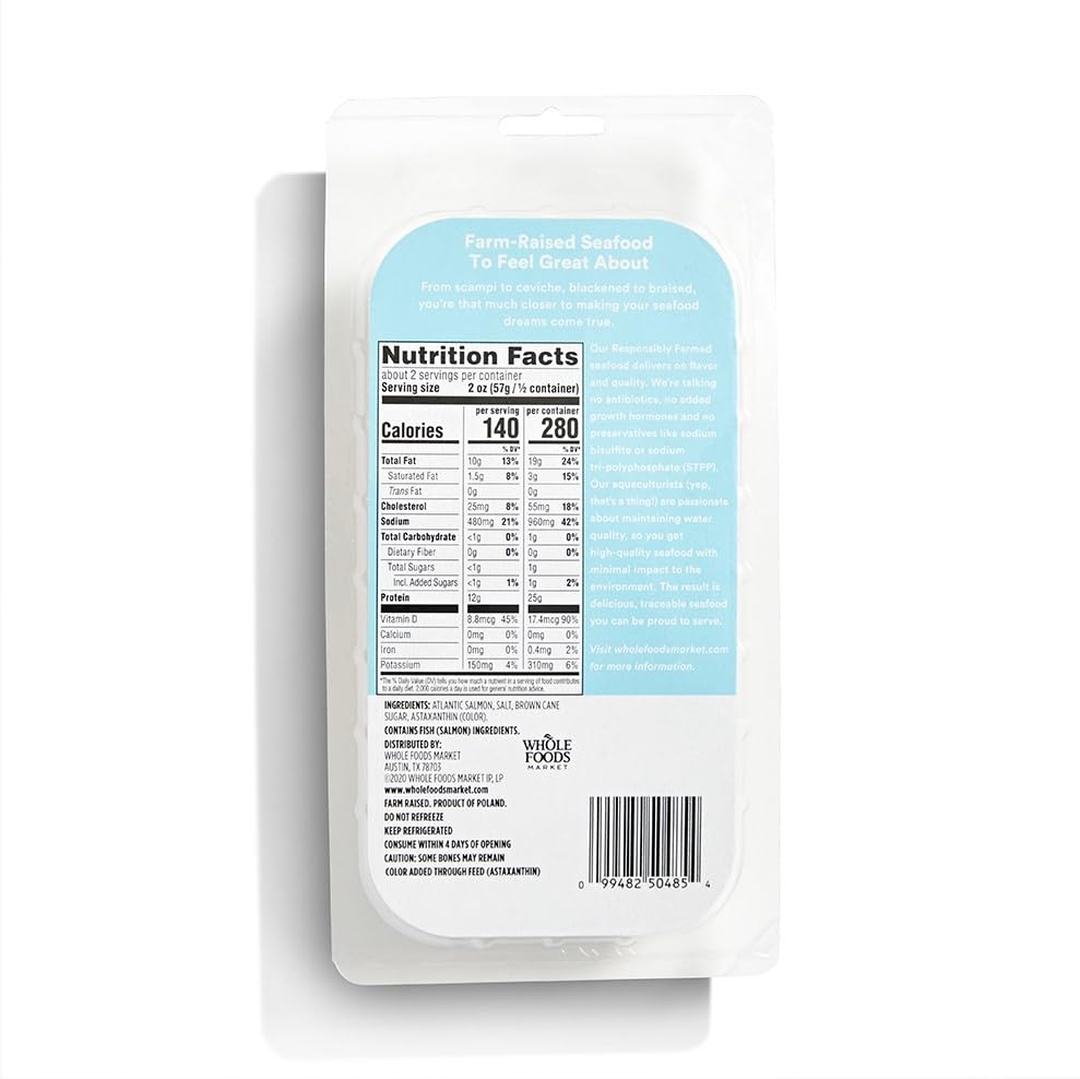 Miniatura 2 de 365 by Whole Foods Market, Salmon Atlantic ahumado caliente, 4 onzas