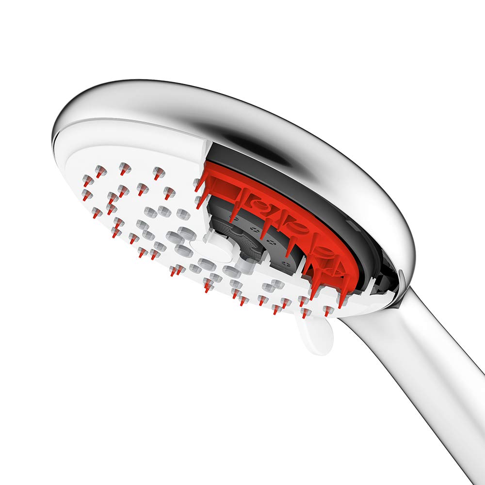 Shower Head with High Pressure Mode, Self-cleaning Handheld Showers for Hard Water Area