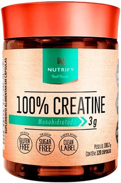 Creatina Monohidratada 120 Capsulas Creatine - Nutrify