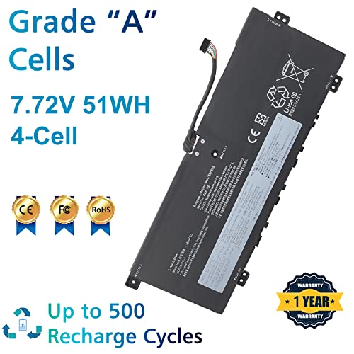 Laqueena-L18M4PE0-Laptop-Battery-Compatible-with-Lenovo-Yoga-C740-14IML-C740-15IML-Series-5B10W67296-5B10U40209-L18L4PE0-5B10W67185-5B10U40210-772V-51Wh-4-Cell