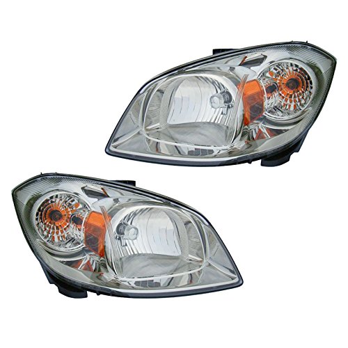 Image of TRQ Headlight Assembly Set GM2502274 GM2503274 Compatible with 2005-2010 Chevrolet Cobalt 2007-2009 Pontiac G5