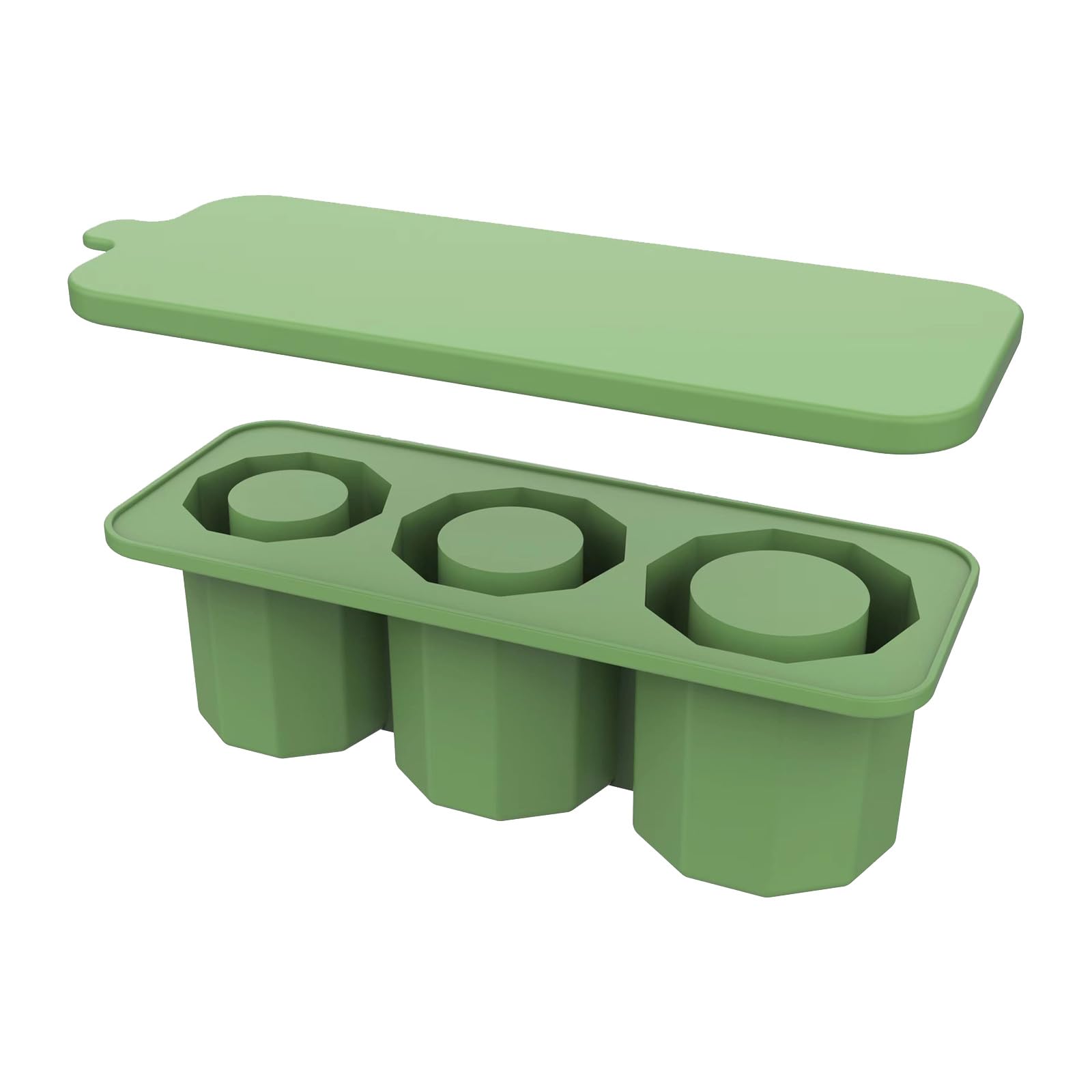 Kalttoy Green Easy To Demould Ice Molds Silicones Tray Maker For Large Water Bottles Cylinders Sleeve Silicones