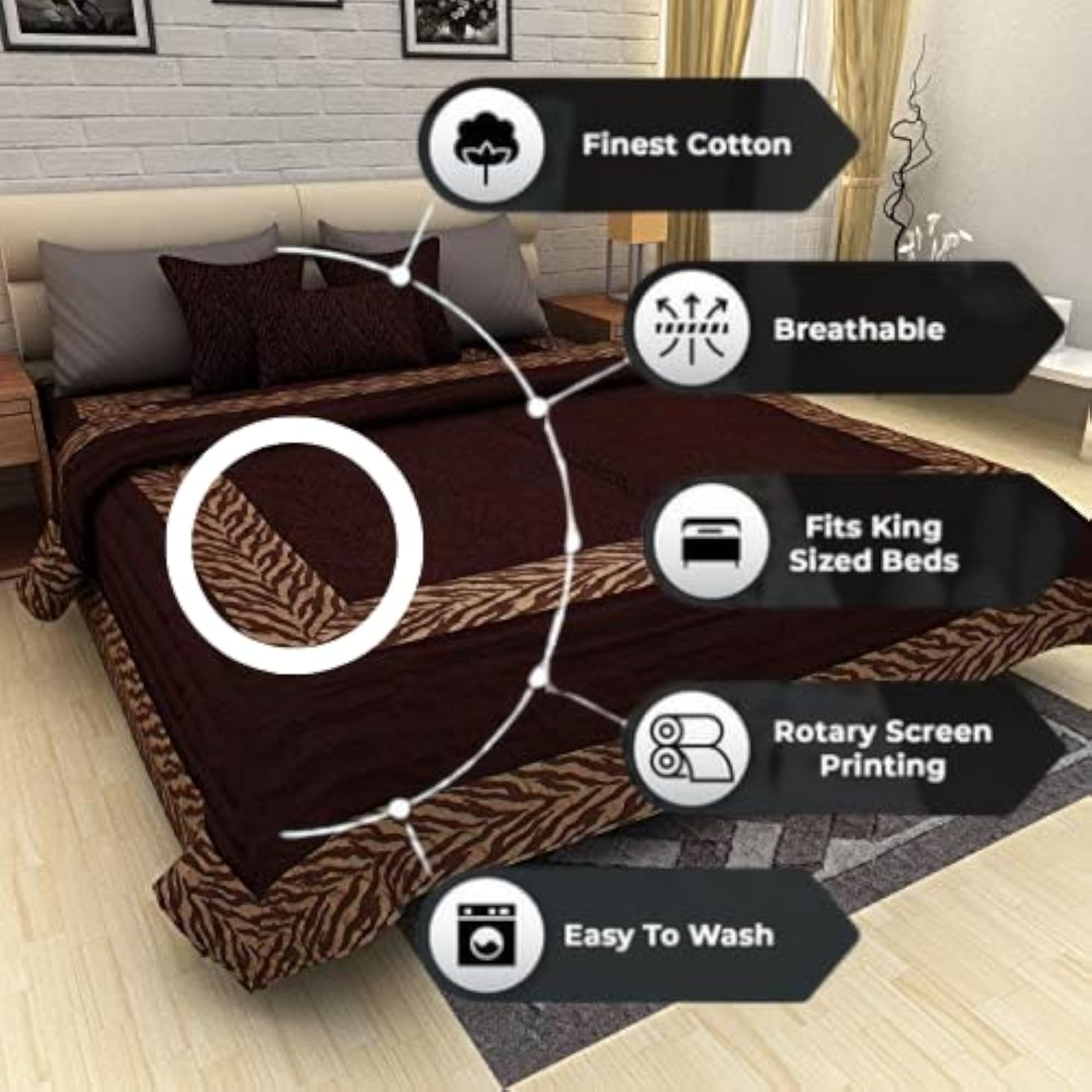King Size Faux Silk Quilted Bedspread with Cushion Covers