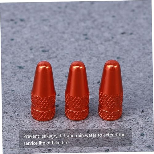 HANABASS 24 piezas tapas para válvula de neumáticos de bicicleta estilo francés naranja, ligeras y fáciles de instalar, protegen contra fugas y suciedad miniatura 3