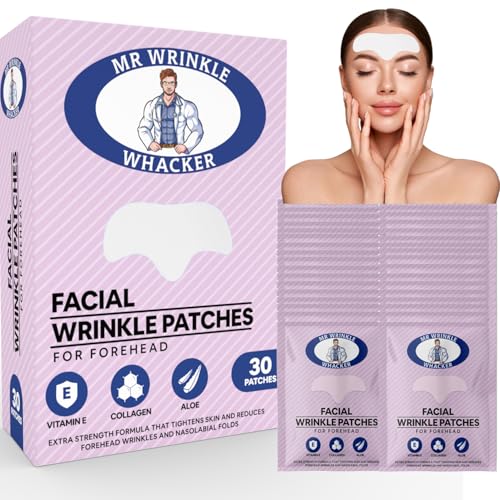 Mister Wrinkle Whacker Forehead Wrinkle Patches, 30 Hypoallergenic Anti Wrinkle Patches Facial...