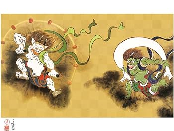 【お気持ち値下げ可/インパクトアート/F50号】風神雷神 F50号】風神雷神 | Chika Shinoda ｜インテリア絵画 アートの