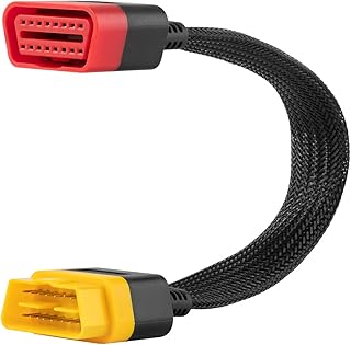 𝟮𝟬𝟮𝟮 𝙉𝙚𝙬 LAUNCH OBD2 Extension Cable Full 16Pin Male to Female OBDII Extend Cable for Car OBD Diagnostic Extender Cord Connector Reinforced Nylon Material (36CM/1.2FT)