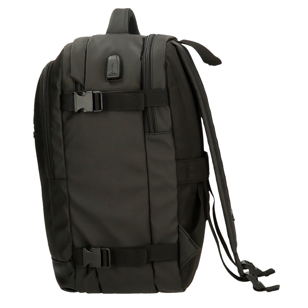 Pepe Jeans Hoxton Mochila para Portátil, diferentes tamaños Negro y azul, Poliéster y PU