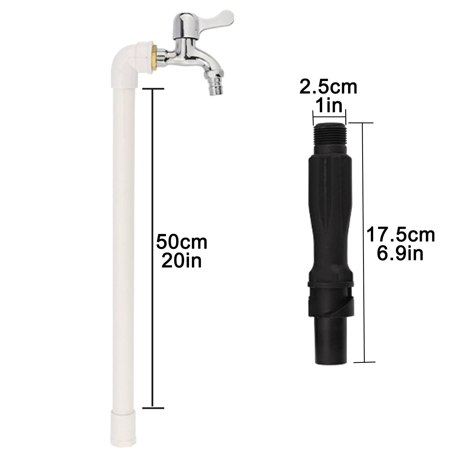 Supporto per tubo dell'acqua da esterno con beccuccio, per un rapido accesso all'irrigazione del giardino e al lavaggio dell'auto