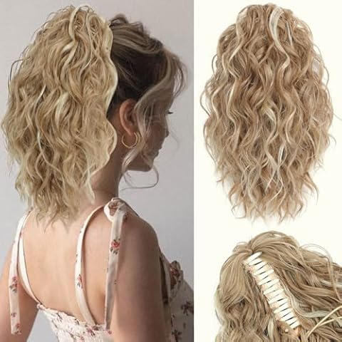 VEGALILY 12 inch Curly Clip-in Ponytail Extension Cover