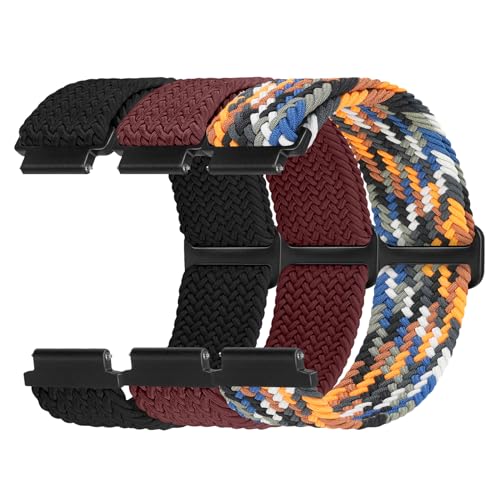FTYQUEE Braided Nylon Watch Bands Compatible with 16mm 18mm 19mm 20mm 22mm Watch Bands Quick Release Replacement Wristband, Adjustable Stretchy Straps Fabric Bands for Men Women(18mm)