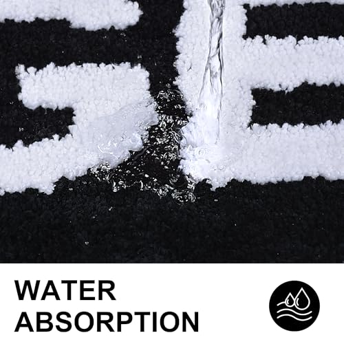 Image of Zeeinx Get Naked Bath Mat Cute Bathroom Rugs Non Slip Microfiber Absorbent Bath Rugs Funny Bathroom Decor for Apartment Black Bath mat for Tub and Shower,Machine Washable,20 inchx32 inch