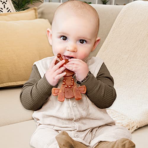 Amber Teething Toy – Little Bamber Is A Natural Amber And Rubber Giraffe Teething Toy For Natural Teething Comfort – Comforting Texture Teething Toy For Sore Gums – Teething Necklace Alternative #TOP6