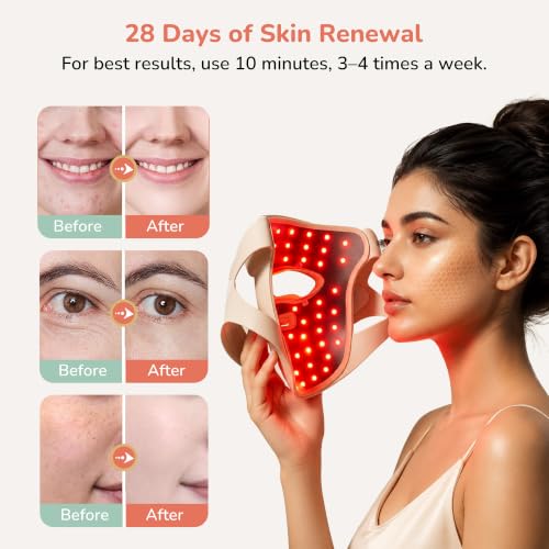 Image of Manimo 4D LED Light Therapy Mask Series 2 for Face | 9 Color Light Modes for Skin Rejuvenation, Anti-Aging, Acne & Dark Spots | Built-in Eye Protection, Wireless, Soft Silicone, Ergonomic Fit | US FDA Cleared | 12M Warranty