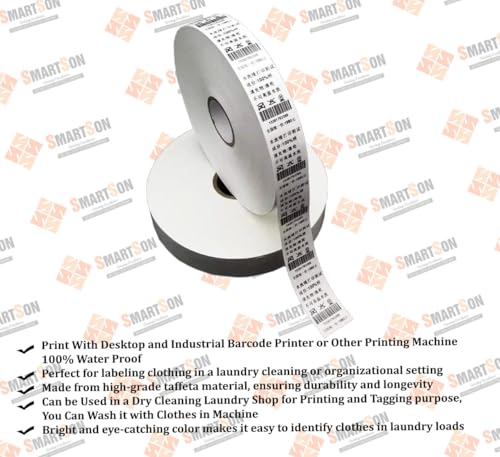 Image of Premium Taffeta Washable Roll Fabric Paper for Laundry Tagging (35mm x 200 Meter)