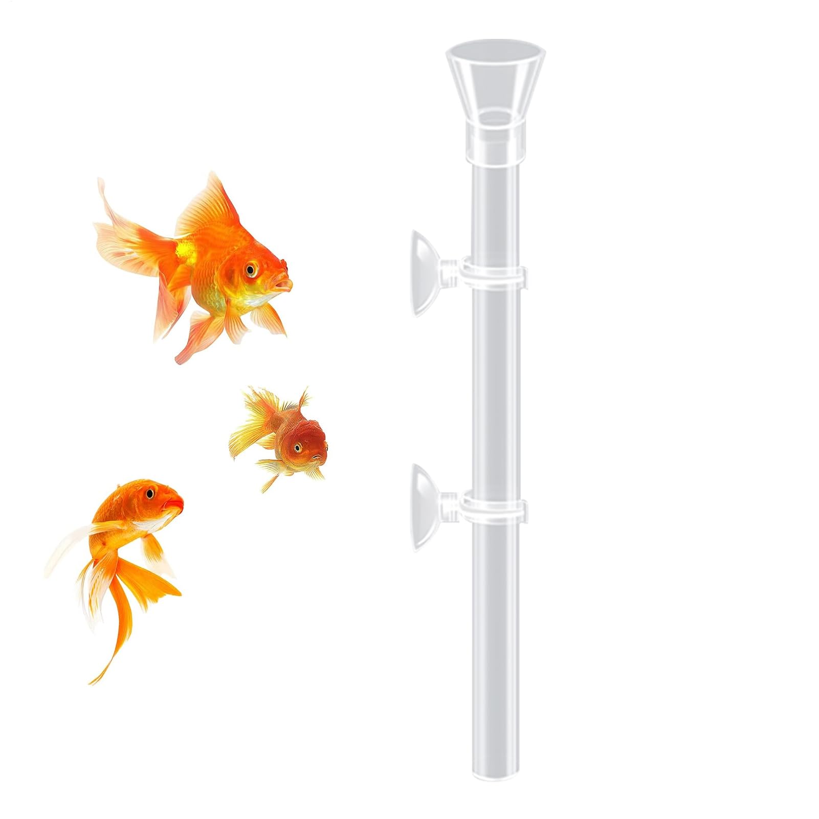 Aquarium Feeding Tube - 9 Inch Acrylic Betta Feeder for Daily Tank Care, Food Prevention with Easy Feeding Function, Fish Pipes for Turtle, Small A