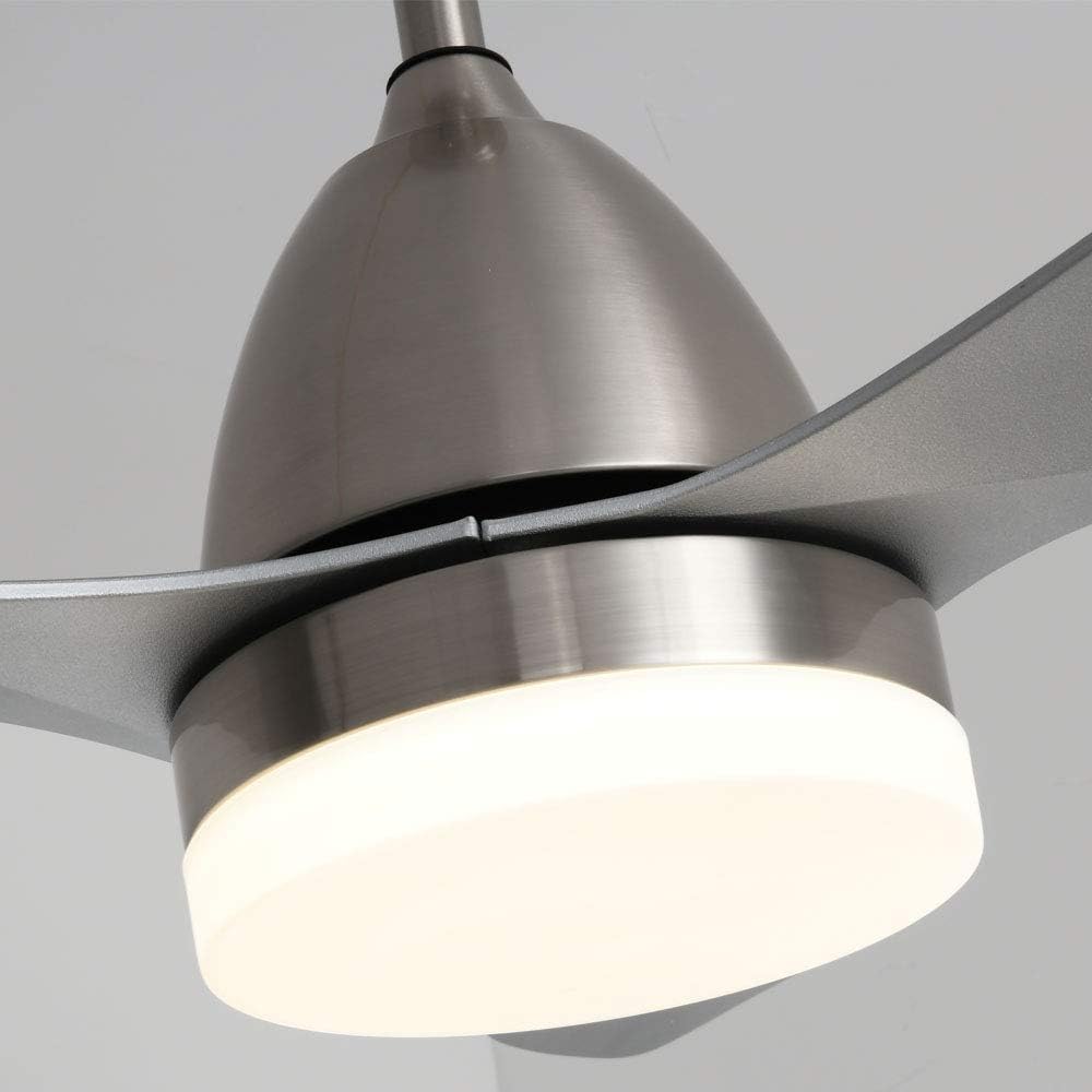 Exсluѕіvе Sресіаl Hugger Low Profile Fandelier Ceiling Fan Chadelier Brushed Nickel Fan Light (52 in-9002)