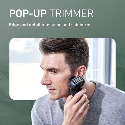 Image of Panasonic Electric Razor for Men, ARC5 With Premium Automatic Cleaning and Charging Station, Wet Dry Shaver, Cordless, Pop-Up Trimmer ES-LV97-K, Black