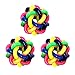 JUTOO Fidget Toys Pack Pas Cher Jouet De Décompression D'évent De Boule De Tissage Arc-en-Ciel Coloré 3pc