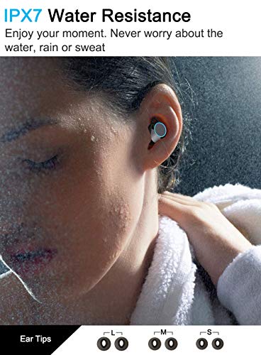 [Xmythorig Ultimate] True Wireless Earbuds Bluetooth 5.0 Headphones, IPX7 Waterproof Earphones for Sports, 110H Playtime w/ 3300mAh Charging Case, 3D Stereo Audio Touch Control in-Ear Headset w/Mic