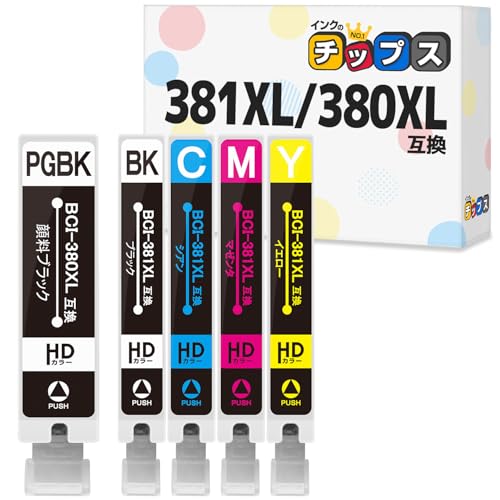 Amazon.co.jp: インクのチップス キヤノン用 BCI-381XL BCI