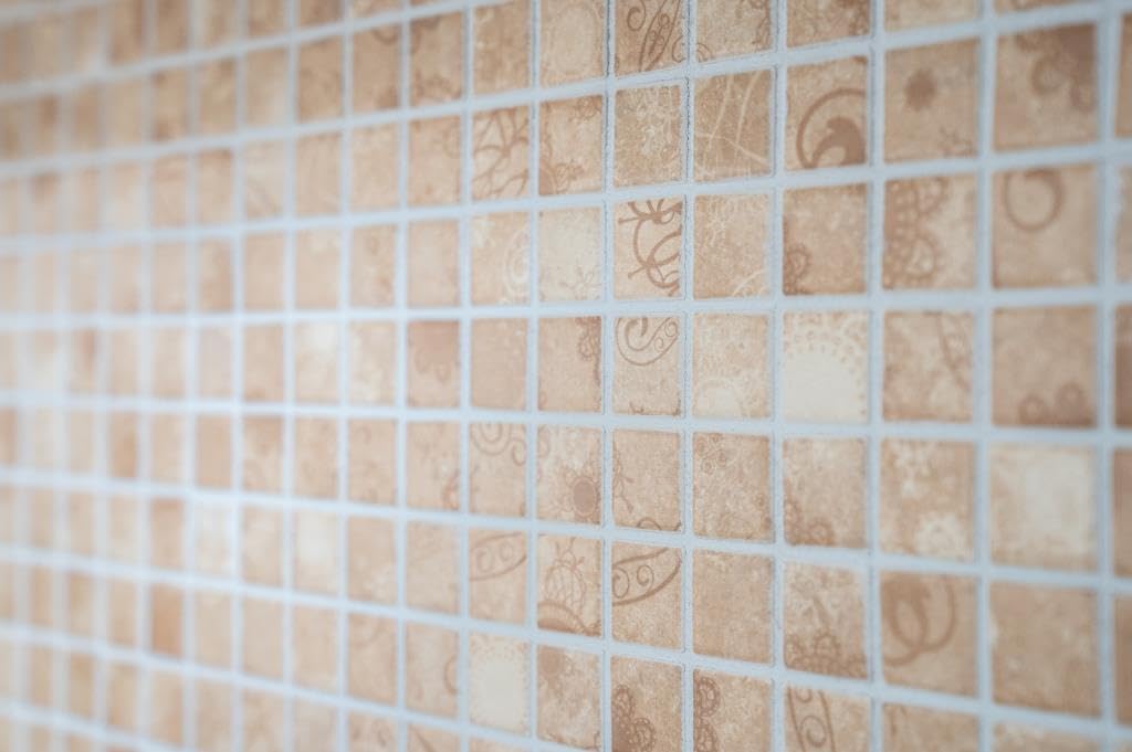 Mosaico quadrato Laceo Beige Ceramica Mosaico | 10 tappetini a mosaico